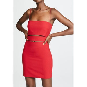 Michelle Mason red mini sheath dress Size 2 Cutout Cocktail Sexy Date Night